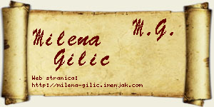 Milena Gilić vizit kartica